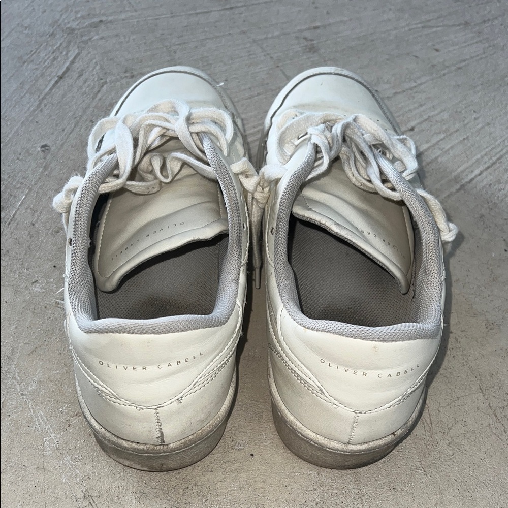 Oliver Cabell White Leather Low-Top Sneakers